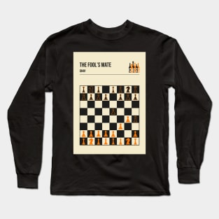 The Fool's Mate Checkmate QH4# Vintage Poster Long Sleeve T-Shirt